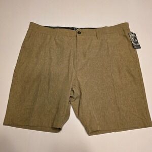 Vintage 1946‎ V46 Men's Land & Sea Performance Hybrid Shorts Tan 40 Quick-Dry